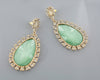 Rhinestone Acrylic Gem Teardrop Earring