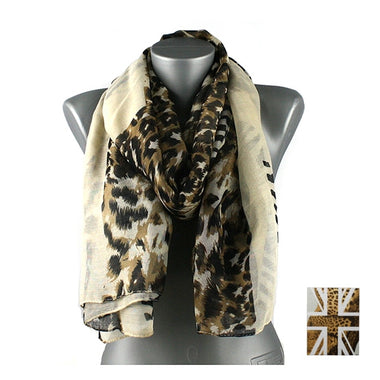 British Flag Leopard Scarf