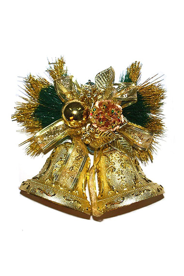 Christmas Bling Sparkle ORNAMENT WREATH JINGLE BELL Pine gift Deco Decoration