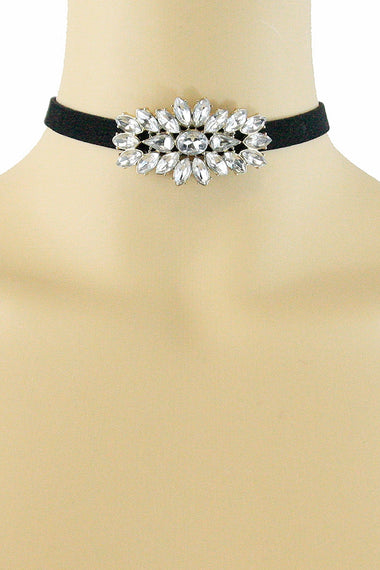 Crystal Bead Choker Necklace