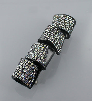 Rhinestone Embedded Plastic Hair Clip