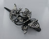 Rhinestone Butterfly and Flower Hairclip