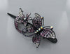 Rhinestone Butterfly and Flower Hairclip