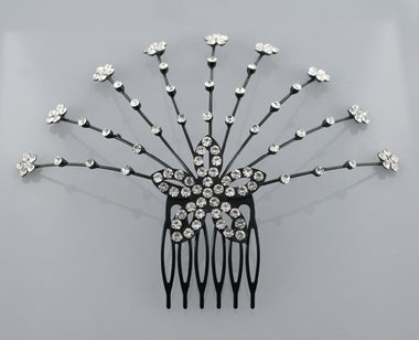 Rhinestone Flower Hair Comb