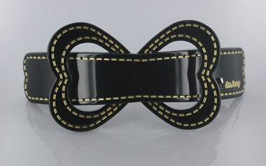 Double Heart Bow Plastic Hairclip