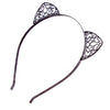 Cat Ears Crown Tiara Headband Hair Band Rhinestone Princess Hollow Crystal Bezel