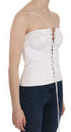 White PALERMO Cotton Bustier Top Corset