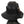Black Leather DG Coin Crystal Wide Brim Hat