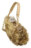 Gold Crystal VANDA Evening Party Hand Shoulder Bag