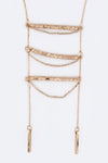 Metal Beads Layer Drop Necklace