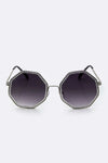 Austrian Crystal Octagon Iconic Oversize Sunglasses