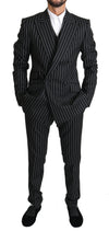 Black White Striped 3 Piece SICILIA Suit