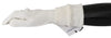 White Wool Knitted One Size Wrist Length Gloves