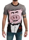 Gray Cotton Top 2019 Year of the Pig  T-shirt