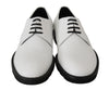 White Leather Derby Dress Formal Shoes