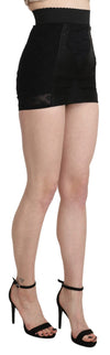 Black Underskirt Short Lace Stretch Skirt