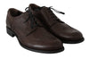 Brown Leather Brogue Derby Dress Shoes
