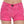 Pink Mid Waist Cotton Denim Mini Shorts