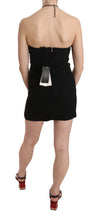 Black Sequined Stretch Mini Shift Dress