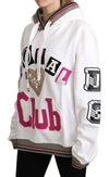 White Royal Club Hooded Crystal Sweater