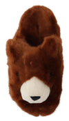 Brown Teddy Bear Slippers Sandals Shoes
