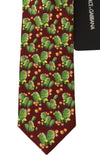 Multicolor 100% Silk Cactus Print Classic Necktie  Tie