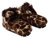 Brown Giraffe Slippers Flats Sandals Shoes