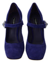 Purple Suede Crystal Pumps Heels Shoes