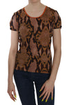 Snake Skin Print Short Sleeve Top T-shirt