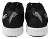 Black Polyester Adrian Sneakers Shoes