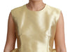 Gold Sleeveless A-line Tulle Polyester Dress