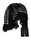 Black Dotted Wrap Shawl Cashmere Scarf