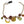 FRUIT Pendants Flowers Crystal DG Logo Gold Brass Necklace