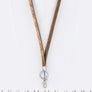 Metallic Faux Leather Lanyard