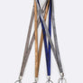 Metallic Faux Leather Lanyard