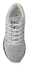 White Polyester Runner Edward Sneakers Shoes