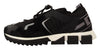 Black Leather Mens Sneakers Low Top Shoes