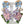 Purple Crystal Floral Pearl Hortensia Bouquet Clip-on Earrings