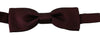 Men Violet 100% Silk Adjustable Neck Papillon Bow Tie