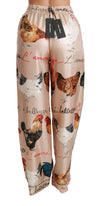 Hen Chicken Silk Pajama Trouser Pants