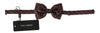 Purple Polka Dots Silk Adjustable Neck Butterfly  Bow Tie