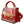 Red Floral Crystals Shoulder Borse WELCOME Leather Bag