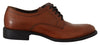 Brown Leather Lace Up Mens Formal Derby Shoes