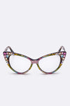 Crystal Iconic Cat Eye Optical Glasses