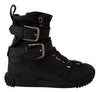 Black Trekking Boots High Cut Sneakers Shoes