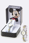 Crystal & 2 Tone Micky Bracelet Watch