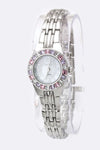 Crystal Bezel Watch & Bracelet Set