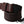 Dark Brown Leather Wide Buckle Waist Belt