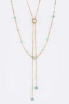 Crystal & Bead Drops Layer Necklace