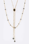 Crystal & Bead Drops Layer Necklace